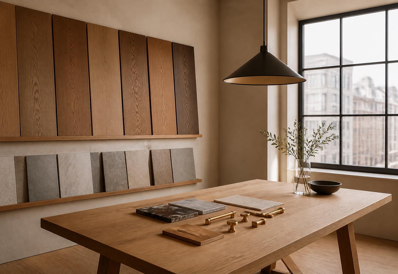 Showroom der SOLIDMADE AG in Dübendorf mit Material- und Oberflächenmustern